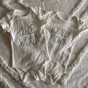 ⭐️5 for $13! NWOT Rae Dunn Baby Onesies